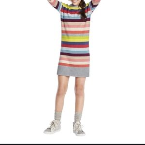 Gap Kids Girl Colorful Striped Sweater Dress, Size 8